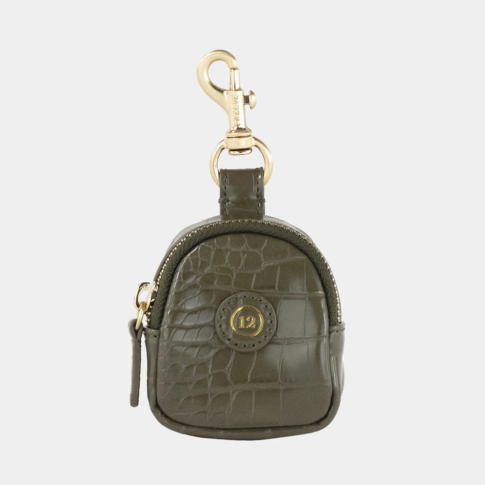 Twelvelittle little pouch Olive croc